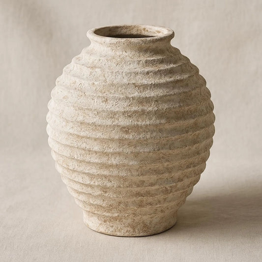 Vintage Terracotta Vase – Rustic Ceramic Pottery for Home Decor
